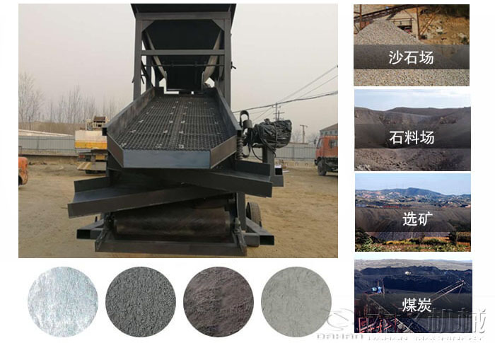 振動篩沙機使用行業及物料：沙石場，石料場，選礦，煤炭。