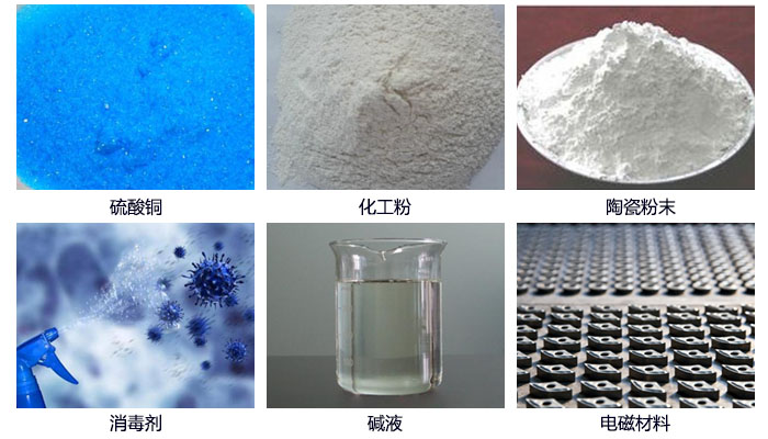 塑料防腐蝕振動篩結構介紹：束環，網架，振動電機，底筒，出料口，進料口等。
